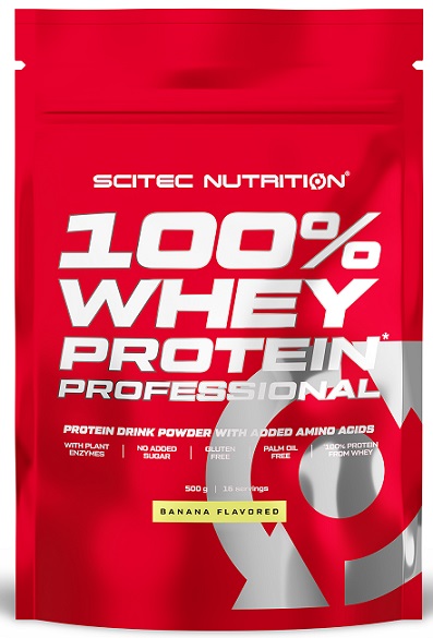 Scitec Nutrition 100% Whey Protein Professional, Banana - 500g