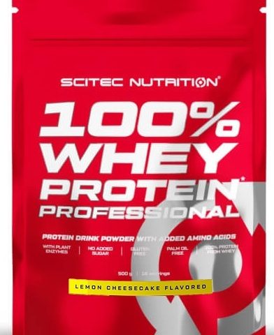 Scitec Nutrition 100% Whey Protein Professional, Lemon Cheescake - 500g