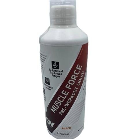 Dorian Yates Muscle Force Liquid Pre-Workout, Peach - 500 ml.