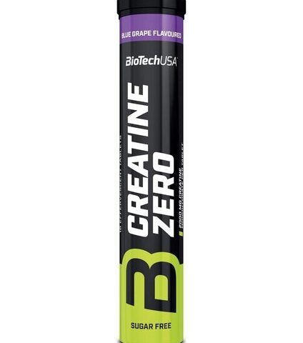 BioTechUSA Creatine Zero Effervescent, Blue Grape - 18 tablets