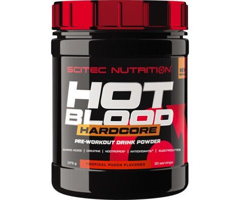 Scitec Nutrition Hot Blood Hardcore, Tropical Punch - 375g