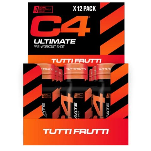 Cellucor C4 Ultimate Pre-Workout Shot, Tutti Frutti - 12 x 60 ml.