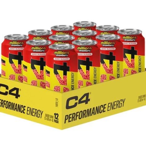 Cellucor C4 Performance Energy, Millions Strawberry - 12 x 500 ml.