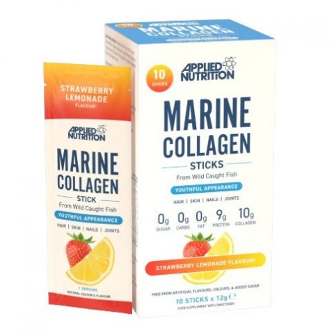 Applied Nutrition Marine Collagen Sticks, Strawberry Lemonade - 10 x 12g