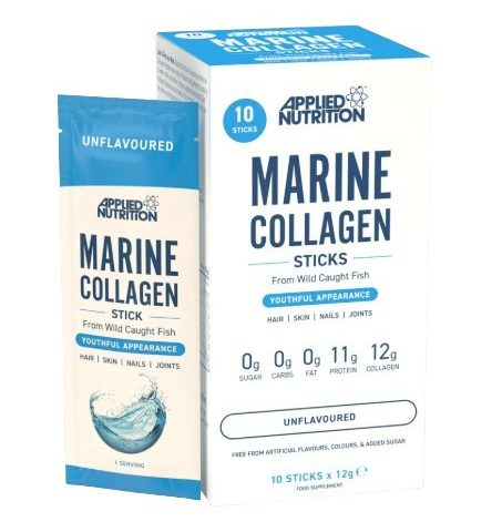 Applied Nutrition Marine Collagen Sticks, Unflavoured - 10 x 12g