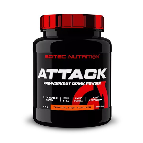 Scitec Nutrition Attack, Tropical Fruit - 416g
