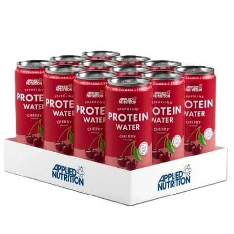 Applied Nutrition Sparkling Protein Water, Cherry - 12 x 330 ml.