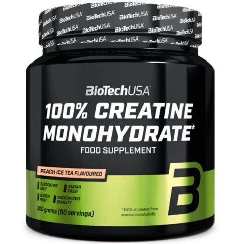 BioTechUSA 100% Creatine Monohydrate, Peach Ice Tea - 300g