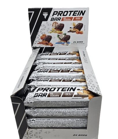 Trec Nutrition Protein Bar, Peanut & Caramel - 24 x 49g