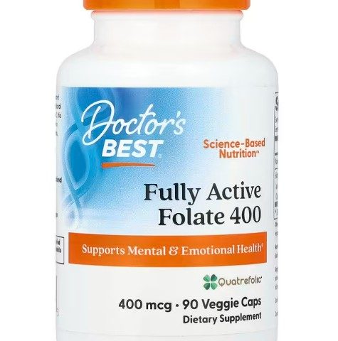 Doctor's Best Fully Active Folate 400 with Quatrefolic, 400mcg - 90 vcaps