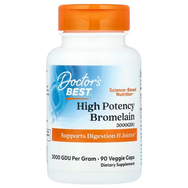 Doctor's Best High Potency Bromelain, 3000 GDU - 90 vcaps