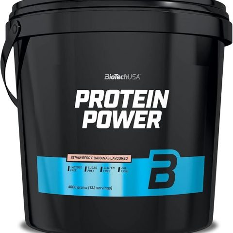 BioTechUSA Protein Power, Strawberry Banana - 4000g