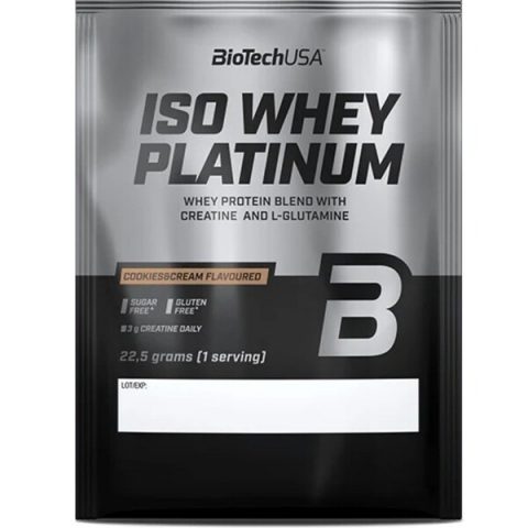 BioTechUSA Iso Whey Platinum, Cookies & Cream - 22.5g (1 serving)