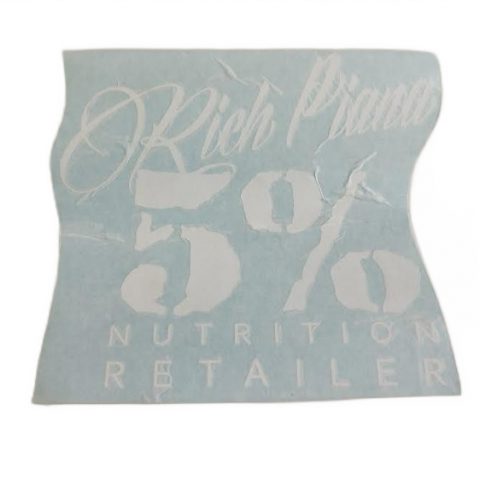 5% Nutrition Window Cling, Blue & White